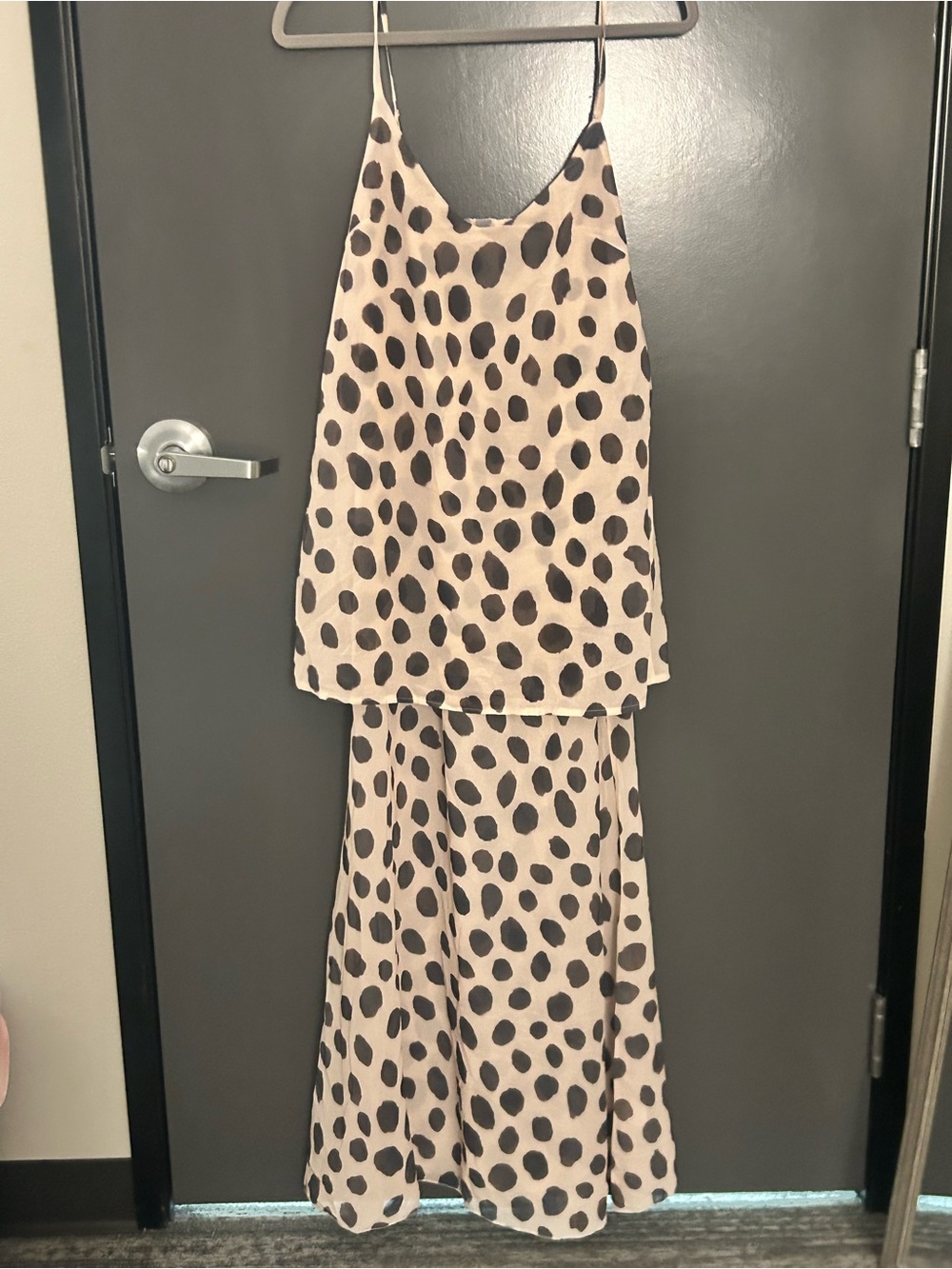 Women’s Beige Polka Dot Tank Dress